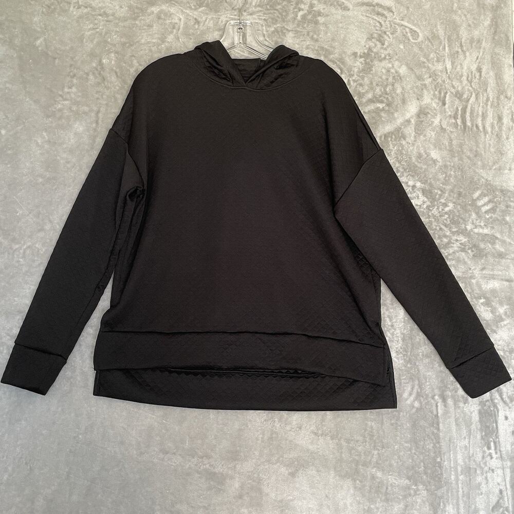 Victoria Secret Sport Pullover Hoodie Womens Medium Sweatshirt Black Crop Gym